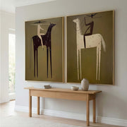 Vintage Americana Art | Green Duality Riders