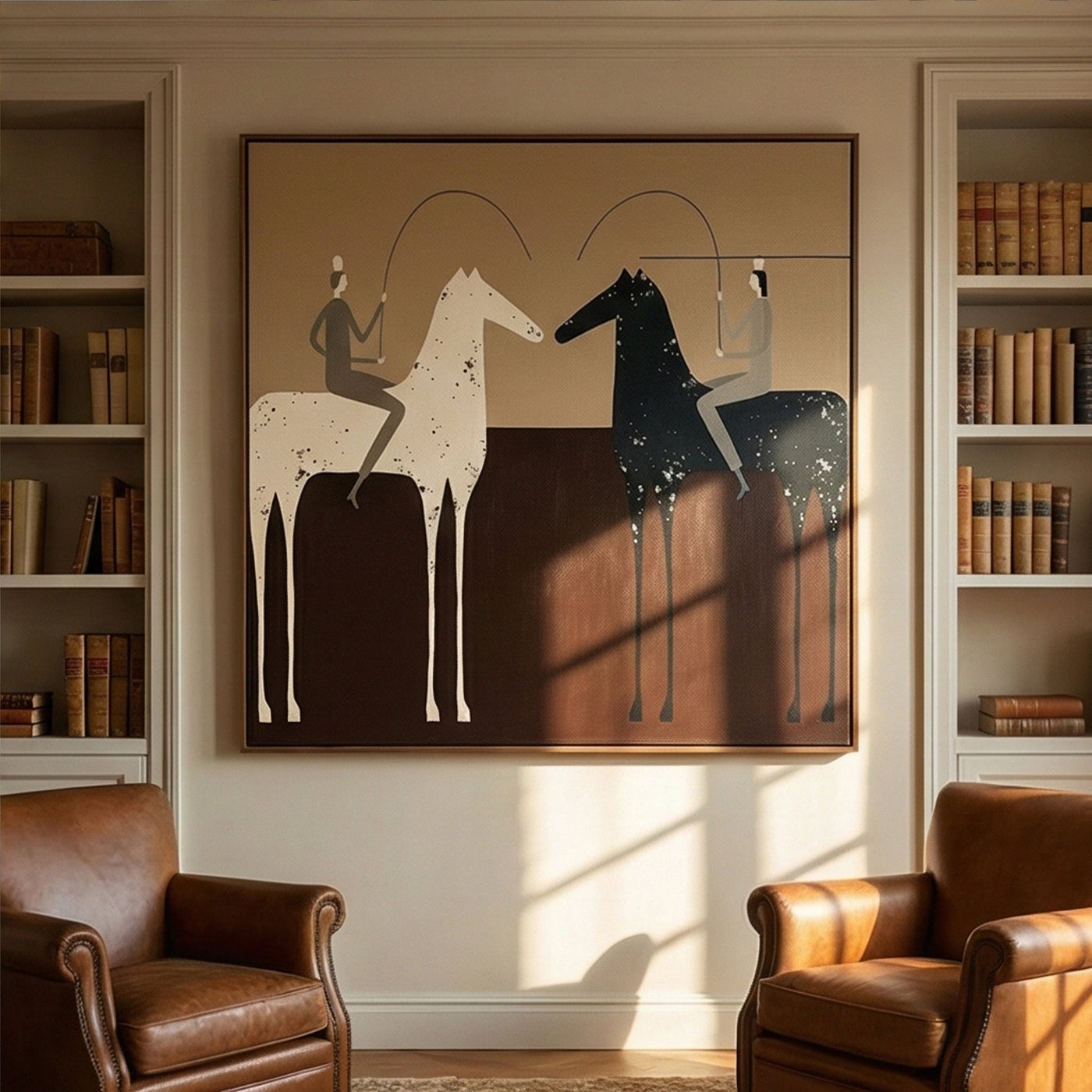 Vintage Americana Art | Rustic Duel