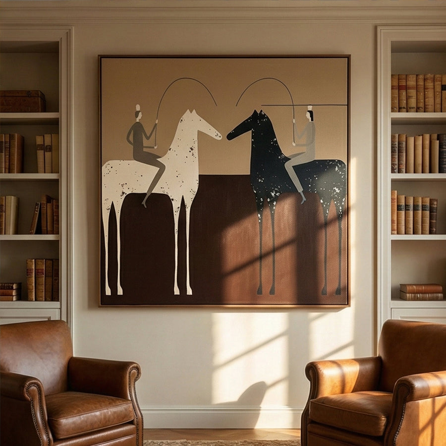 Vintage Americana Art | Rustic Duel