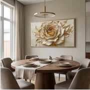 Contemporary Luxe Art | Gilded Rose Bloom