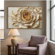 Contemporary Luxe Art | Gilded Rose Bloom