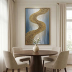 Contemporary Luxe Art | Gilded River Curve