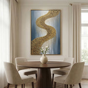 Contemporary Luxe Art | Gilded River Curve
