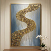 Contemporary Luxe Art | Gilded River Curve