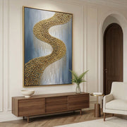 Contemporary Luxe Art | Gilded River Curve