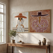 Vintage Americana Art | Duet in Ochre