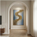 Contemporary Luxe Art | Gilded River Curve