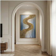 Contemporary Luxe Art | Gilded River Curve
