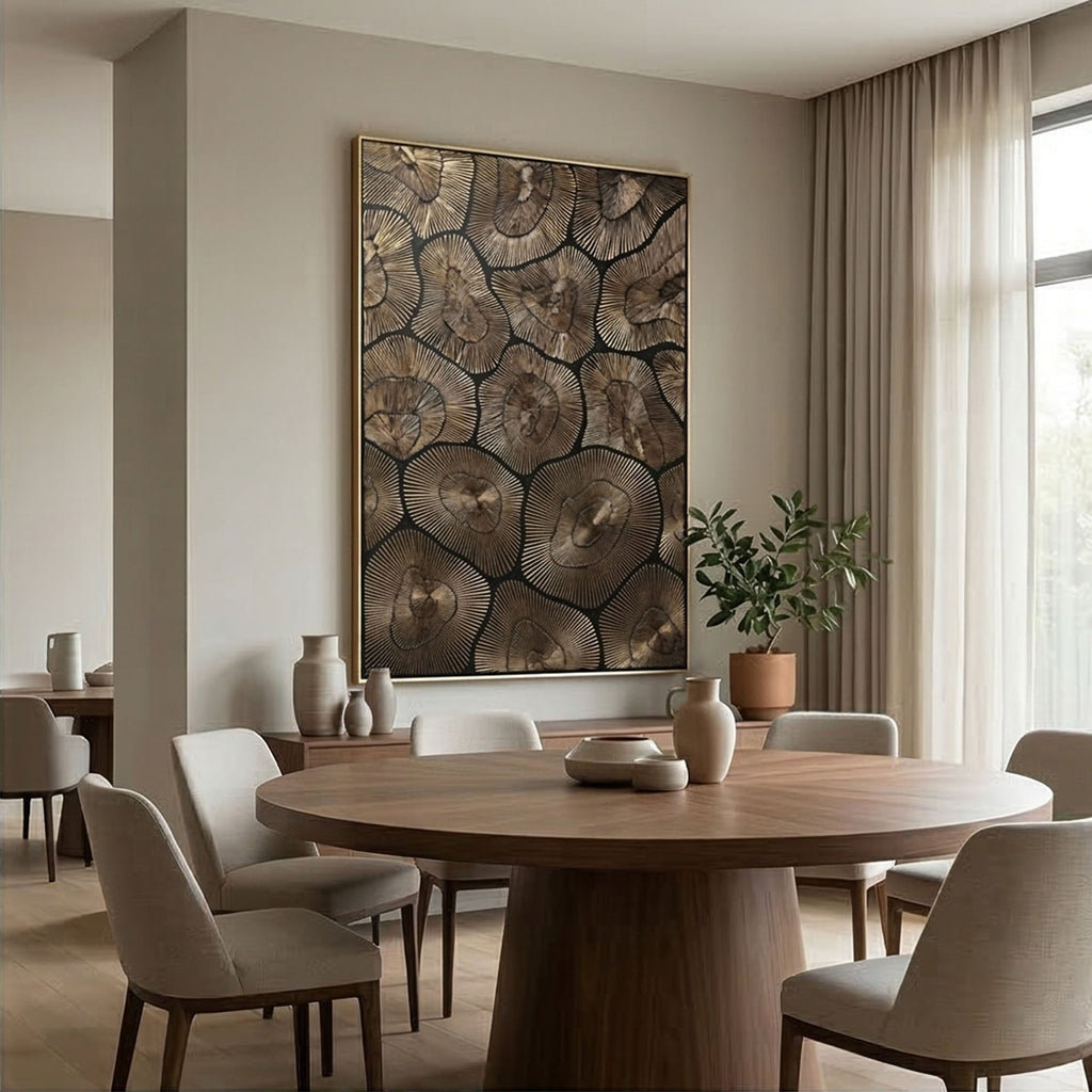 Contemporary Luxe Art | Bronze Halo Rhythm