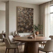 Contemporary Luxe Art | Bronze Halo Rhythm