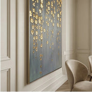 Contemporary Luxe Art | Golden Blossom Rain