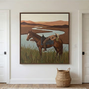 Vintage Americana Art | Riverbend Rest