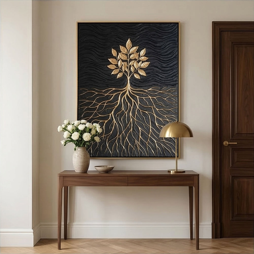 Contemporary Luxe Art | Golden Roots