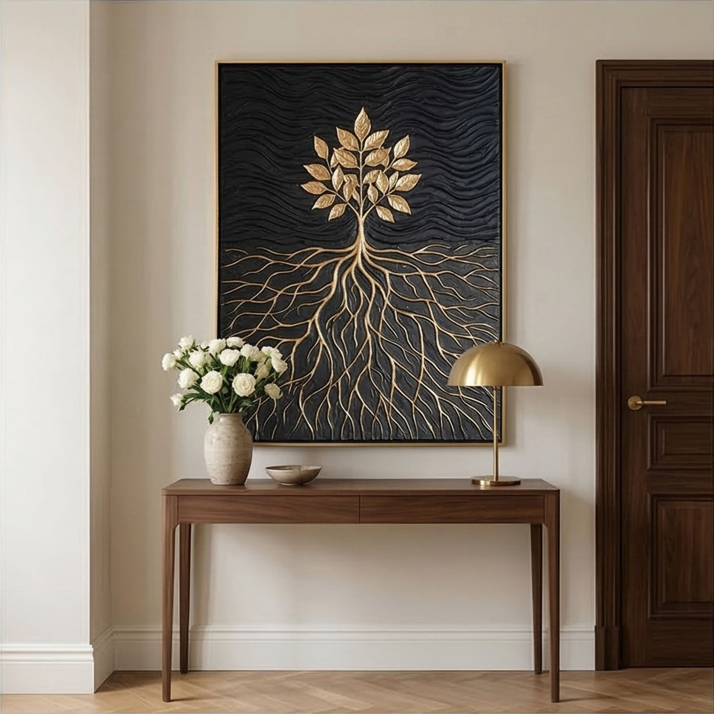 Contemporary Luxe Art | Golden Roots