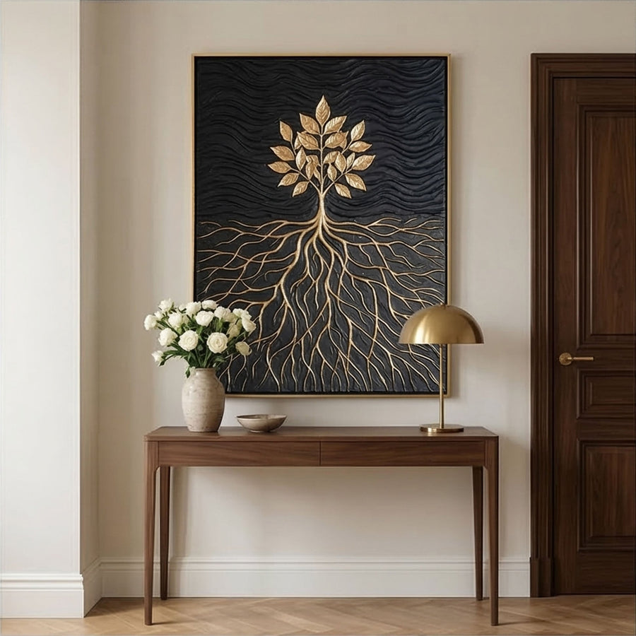 Contemporary Luxe Art | Golden Roots