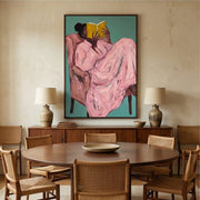 Surreal Art | Cozy-Yellow Book Reader