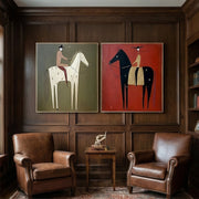 Vintage Americana Art | Twin Riders