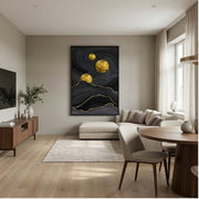Contemporary Luxe Art | Golden Moon Passage