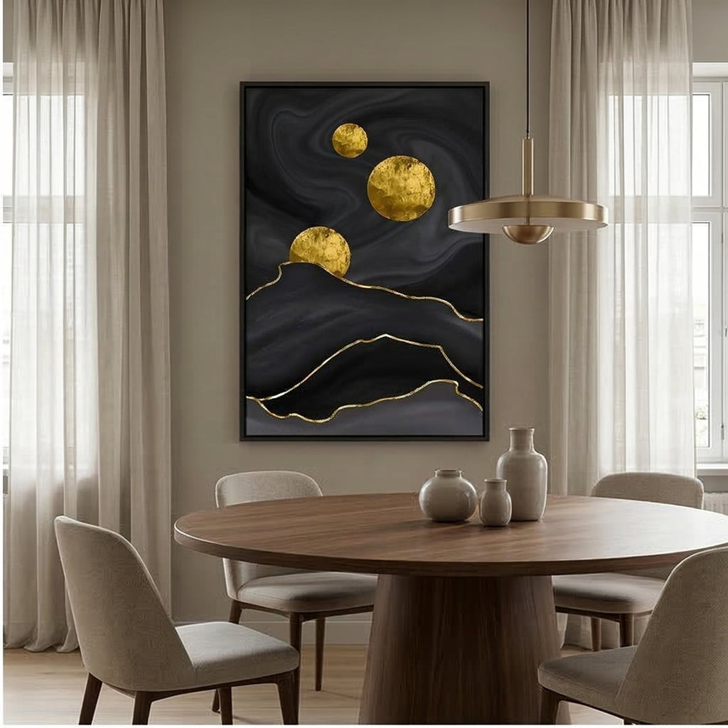 Contemporary Luxe Art | Golden Moon Passage