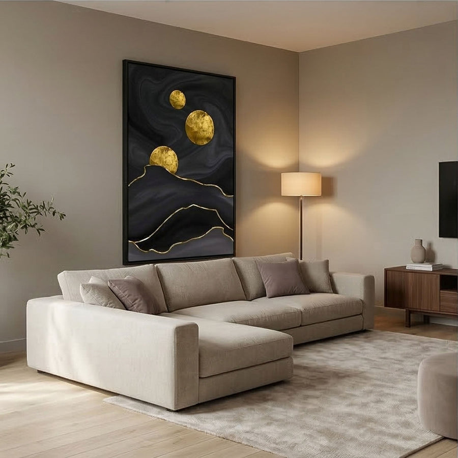 Contemporary Luxe Art | Golden Moon Passage