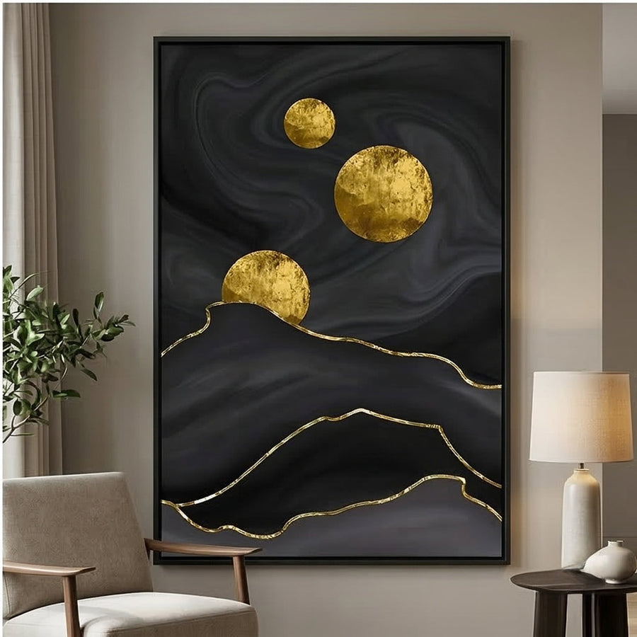 Contemporary Luxe Art | Golden Moon Passage