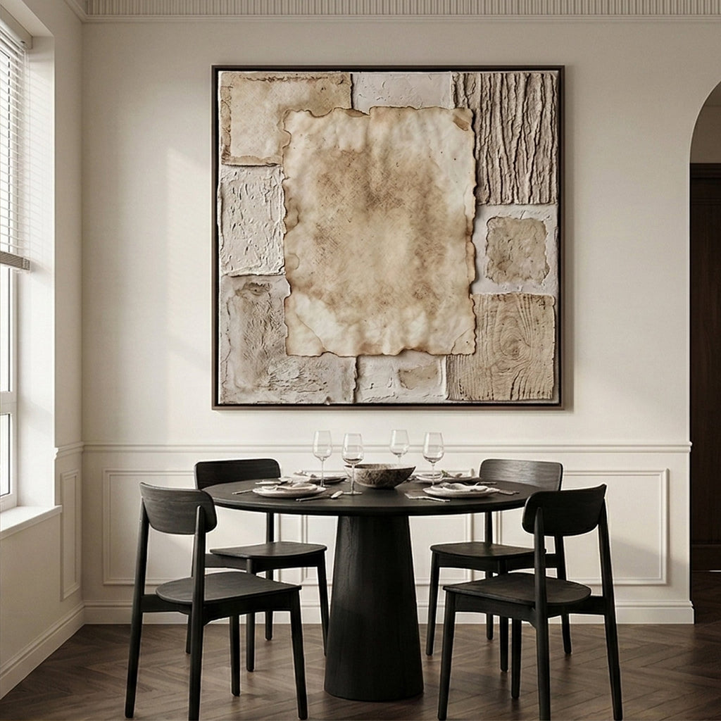 Wabi-Sabi Art | Aged Linen Layers