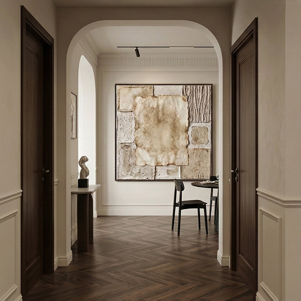 Wabi-Sabi Art | Aged Linen Layers