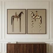 Vintage Americana Art | Tall Prairie Duet