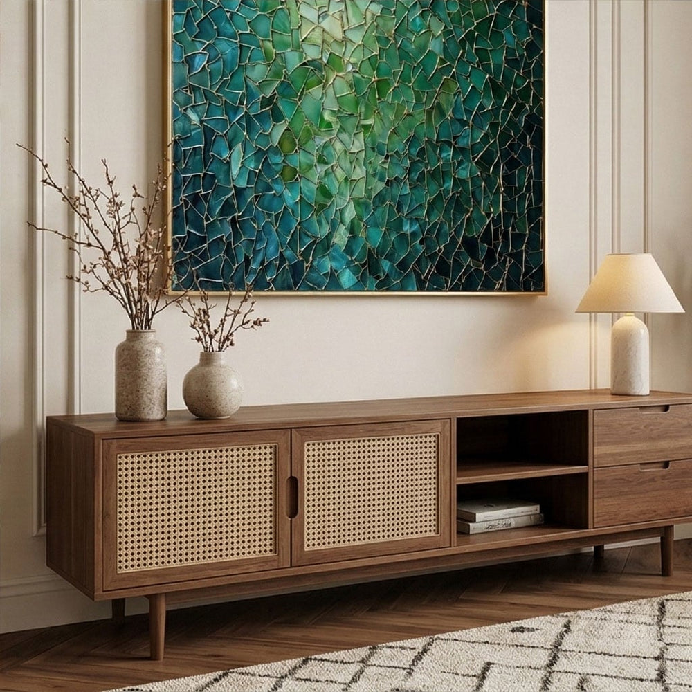 Contemporary Luxe Art | Emerald Kintsugi