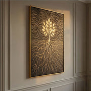 Contemporary Luxe Art | Golden Rooted Grace