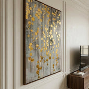 Contemporary Luxe Art | Gilded Rainfall