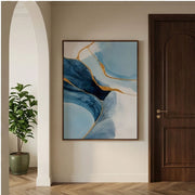 Contemporary Luxe Art | Azure Kintsugi