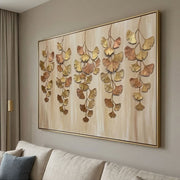 Contemporary Luxe Art | Gilded Ginkgo Cascade