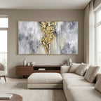 Contemporary Luxe Art | Golden Veil Column