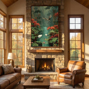 Impressionist Art | Cranes at Pond