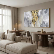 Contemporary Luxe Art | Golden Veil Column