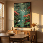 Impressionist Art | Cranes at Pond