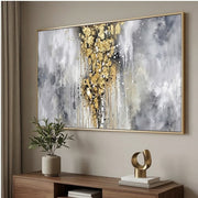 Contemporary Luxe Art | Golden Veil Column