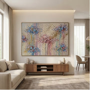 3D-Textured Art | Petal Cascade Glow - C