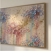 3D-Textured Art | Petal Cascade Glow - C