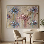 3D-Textured Art | Petal Cascade Glow - C