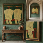 Vintage Americana Art | Stripe & Shadow