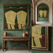 Vintage Americana Art | Stripe & Shadow