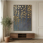 Contemporary Luxe Art | Golden Blossom Rain