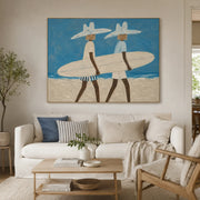 Vintage Americana Art | Coastal Cowboy Surfers