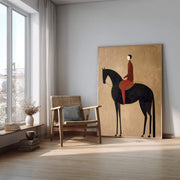 Vintage Americana Art | Crimson Solitude