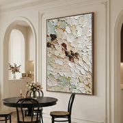 3D textured Art | Ivory Petal Drift