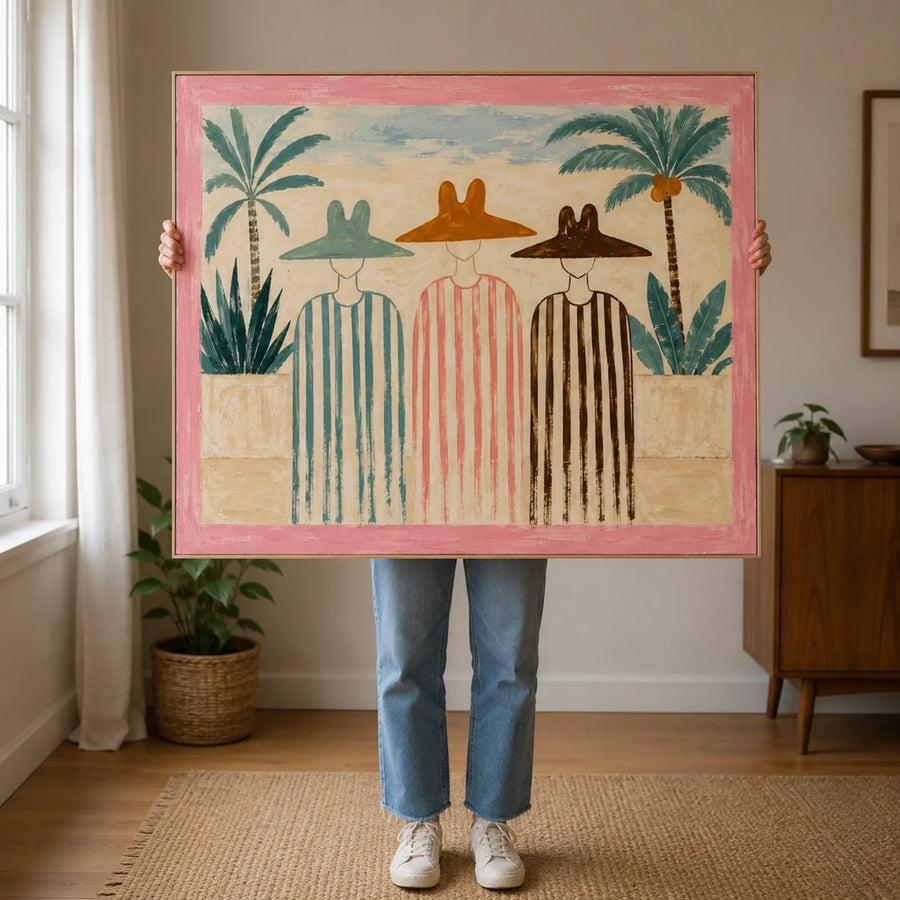 Vintage Americana Art | Beneath the Palms