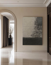 Wabi-Sabi Art | Monochrome Cracked Strata