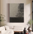 Wabi-Sabi Art | Monochrome Cracked Strata